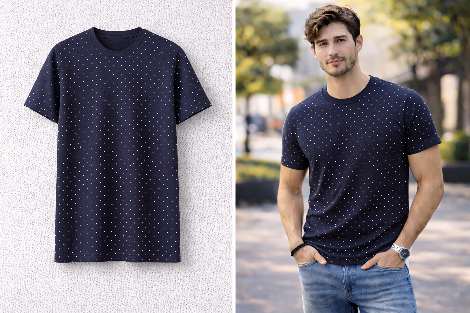 Dot Knit T-shirt